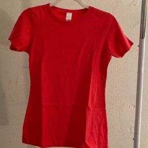 Clementine Women's Red Heather Short Sleeve Crew Neck T-shirt S NIB